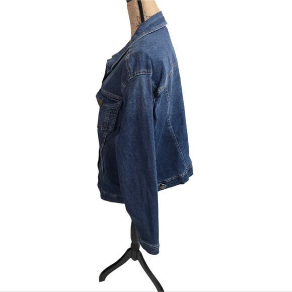 Jones new York Blue Denim Jean Jacket Plus Size 2X 3X New! - Picture 5 of 8